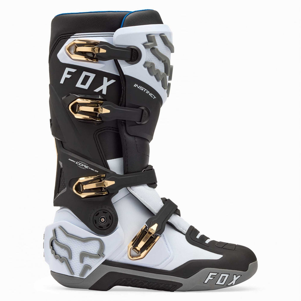 FOX Racing Motocross Boots - INSTINCT 3.0 (White/Black/Grey)
