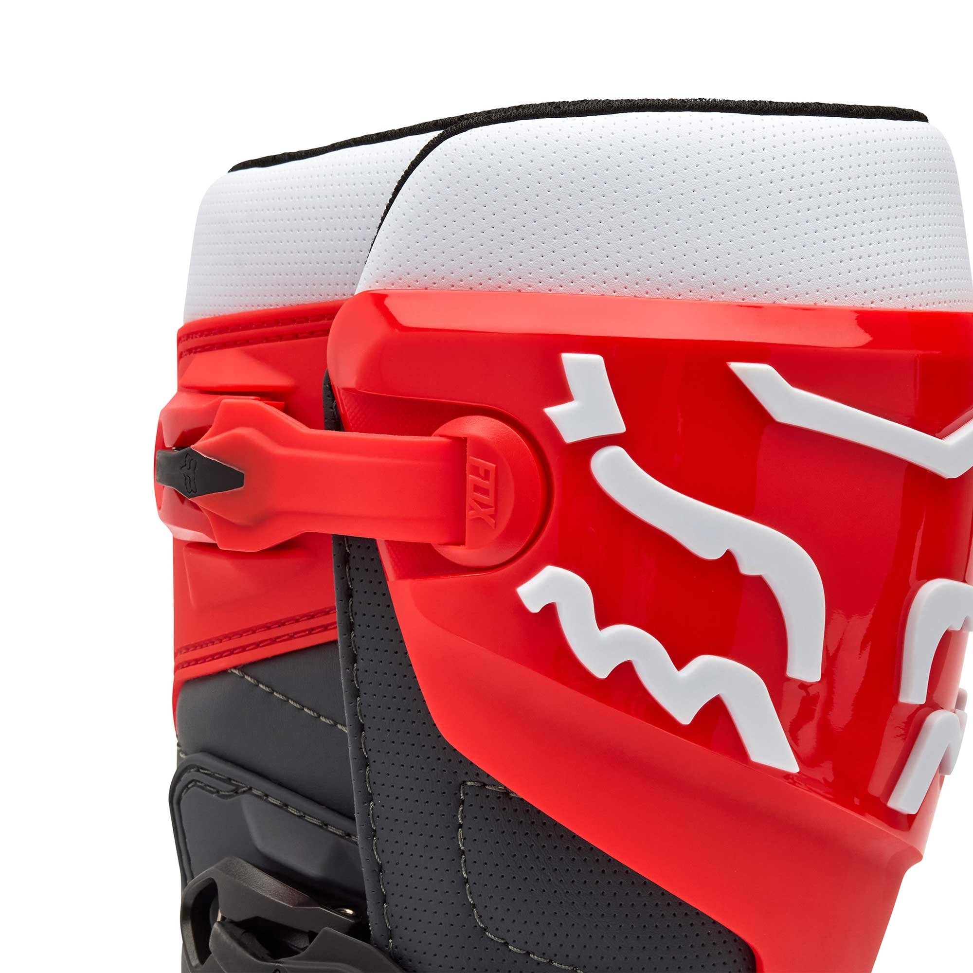 FOX Racing Motocross Boots - COMP (White/Fluo Red/Black)