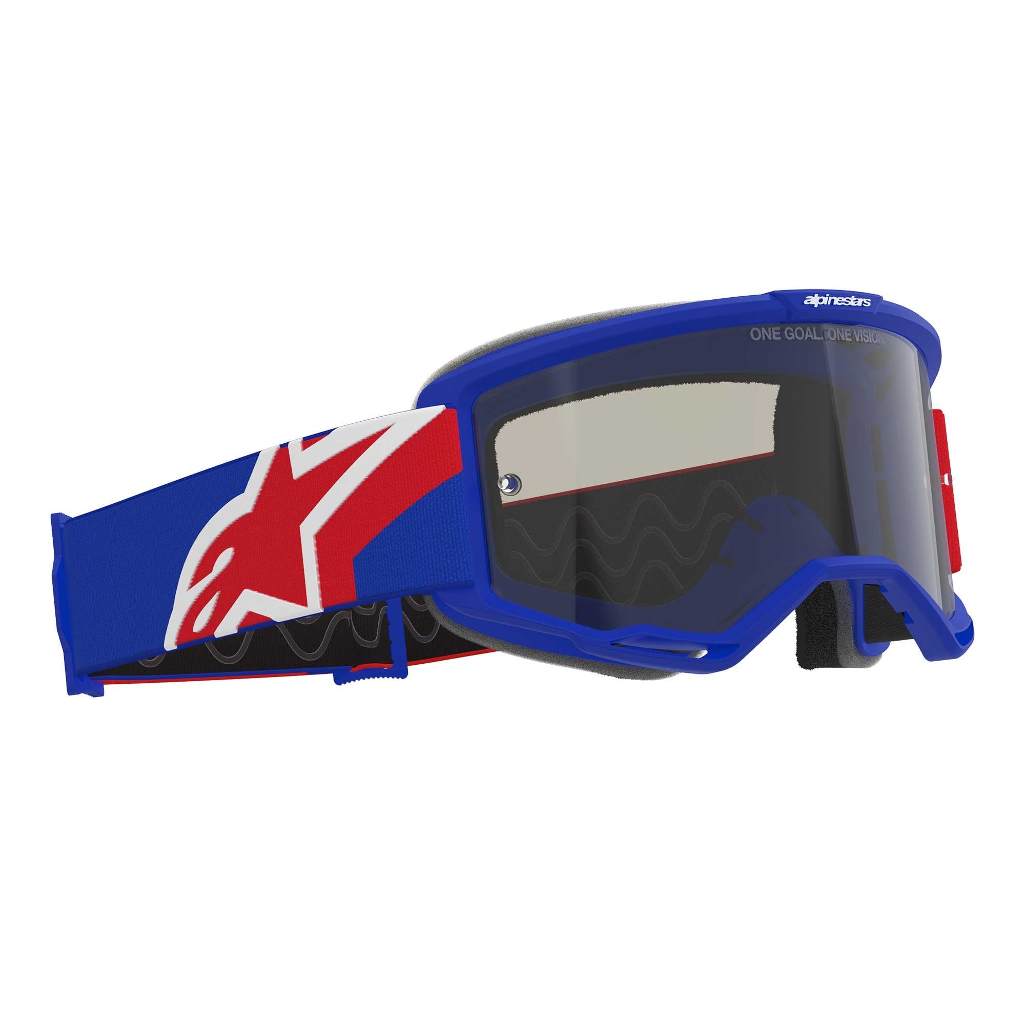 Alpinestars (MX26) Goggles - Vision SAND (Blue/Red/White) Dark Smoke Lens