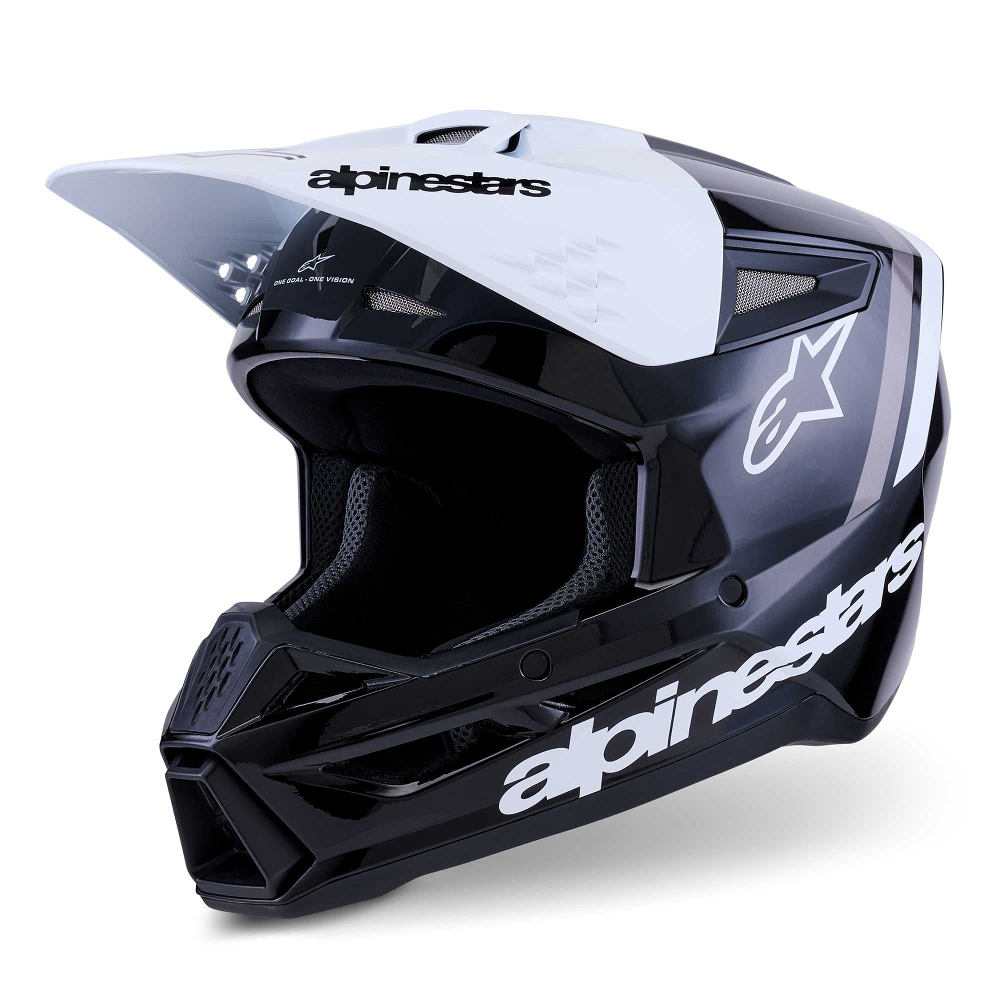 Alpinestars (MX26) MX Helmet - S-M3 RADIUM (Black/White/Grey Gloss)