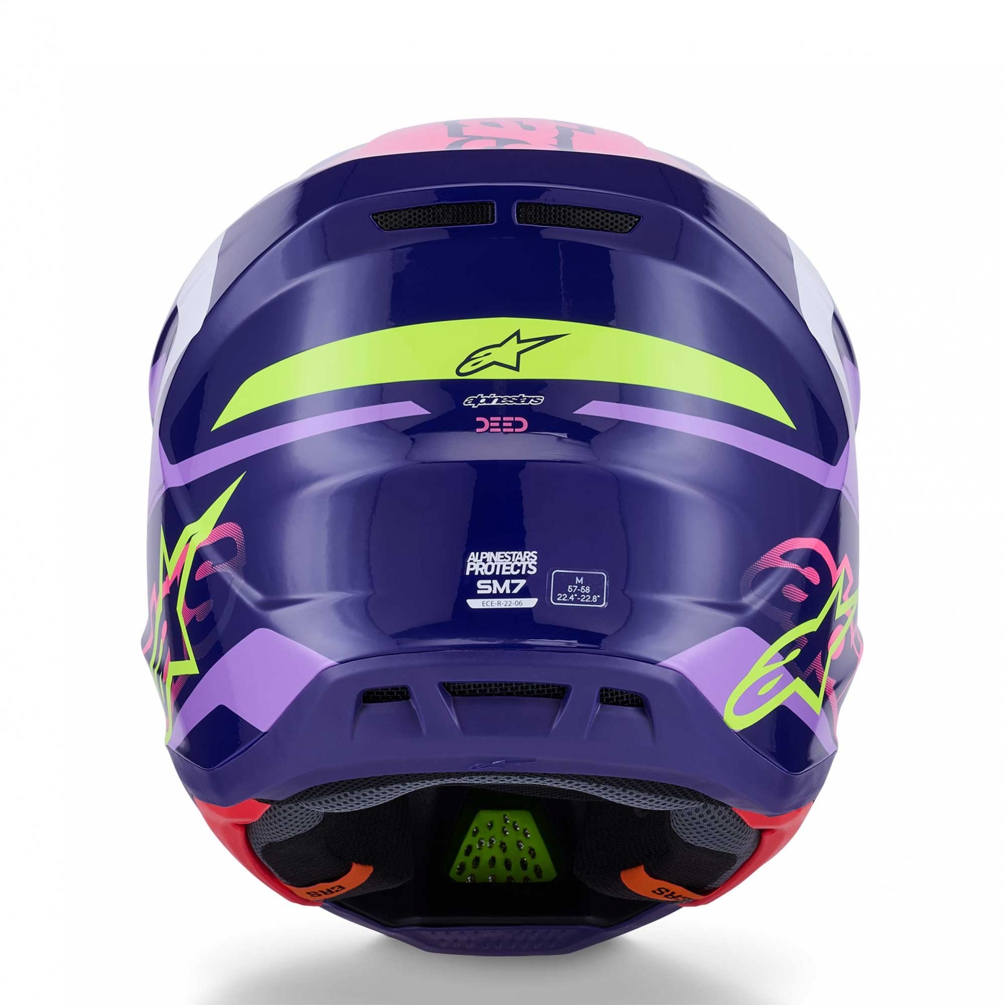 Alpinestars (MX26) MX Helmet - S-M7 DEED (Purple/Pink Gloss)