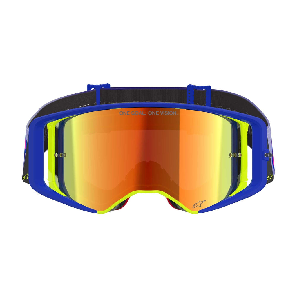 Alpinestars MX | MTB Vision SuperTech Goggles VISTA (Blue/Yellow/Purple) Mirror Red Lens
