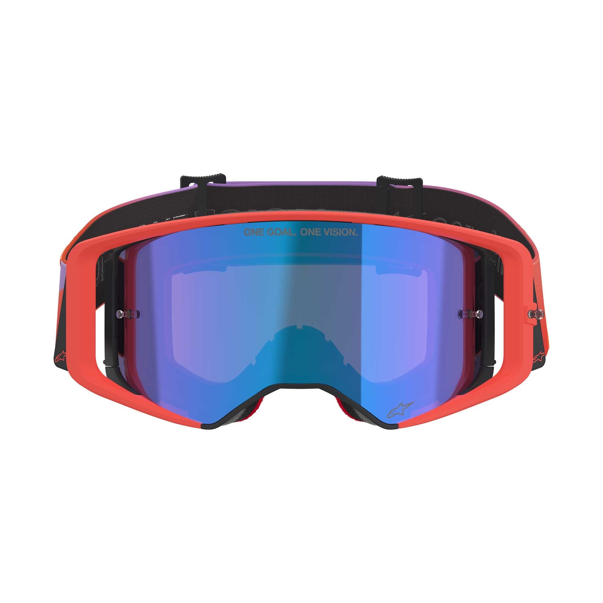 Alpinestars MX | MTB Vision SuperTech Goggles CORP (Hot Coral/Purple) Mirror Blue Lens