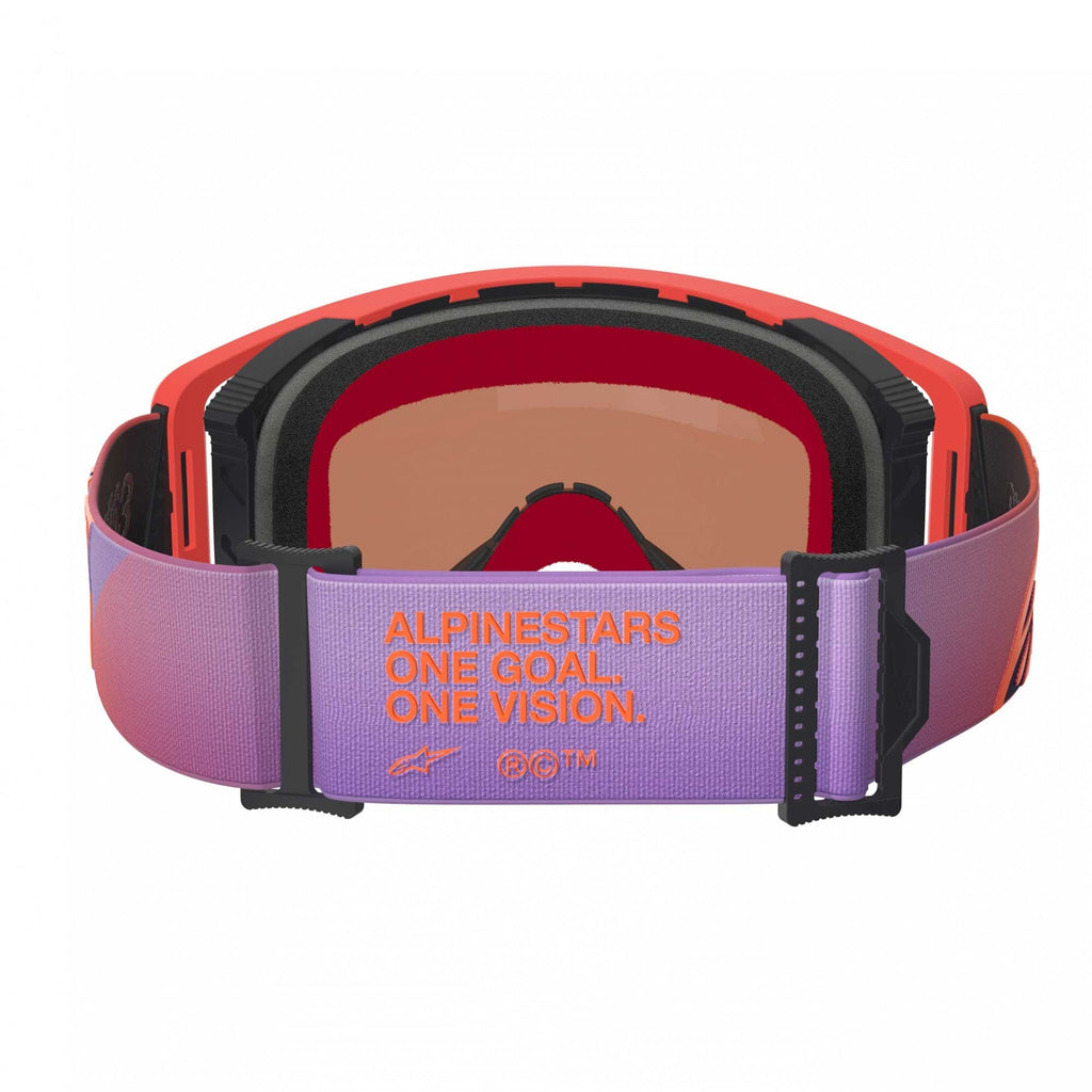 Alpinestars MX | MTB Vision SuperTech Goggles CORP (Hot Coral/Purple) Mirror Blue Lens
