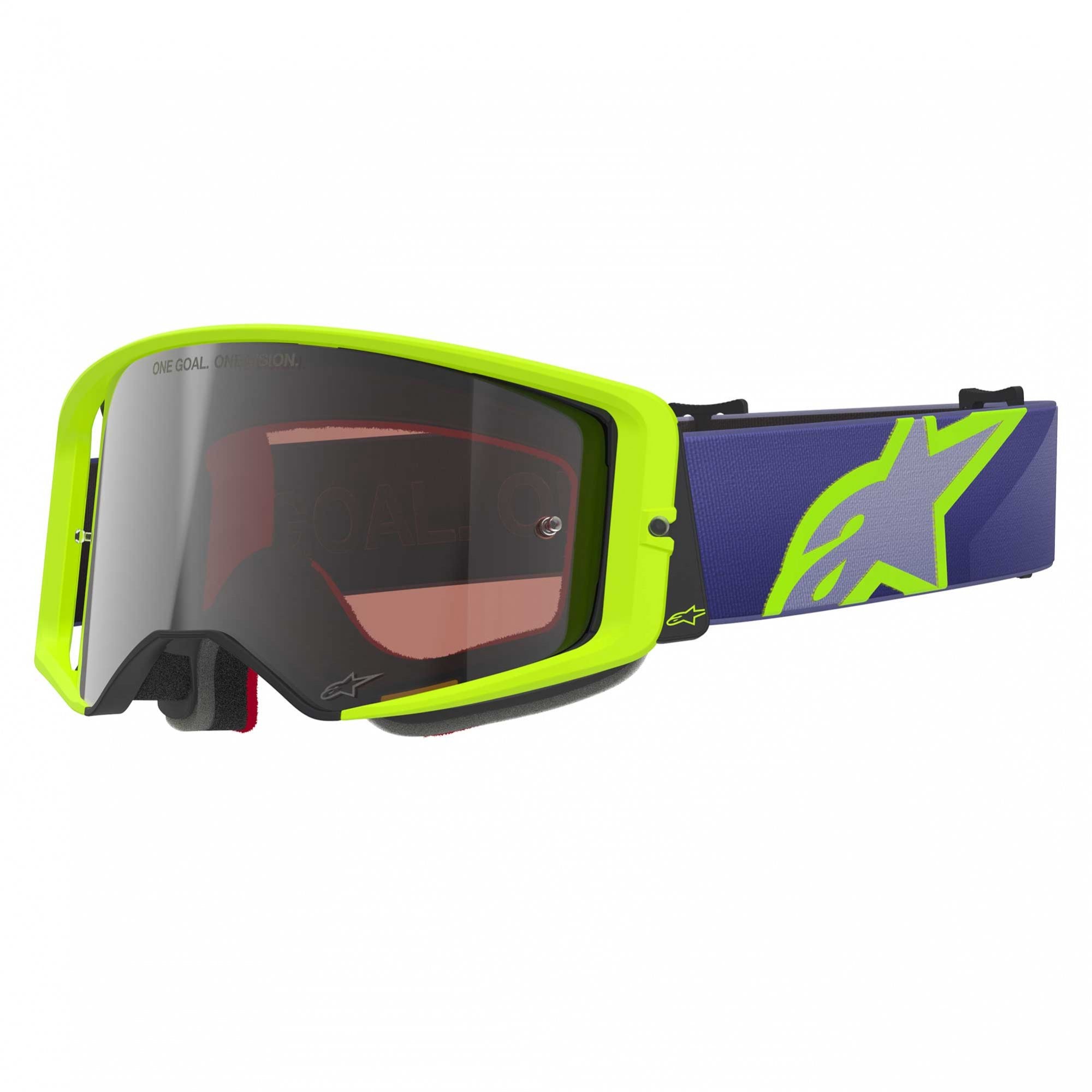 Alpinestars MX | MTB Vision SuperTech Goggles CORP (Purple/Yellow Fluo) Mirror Silver Lens