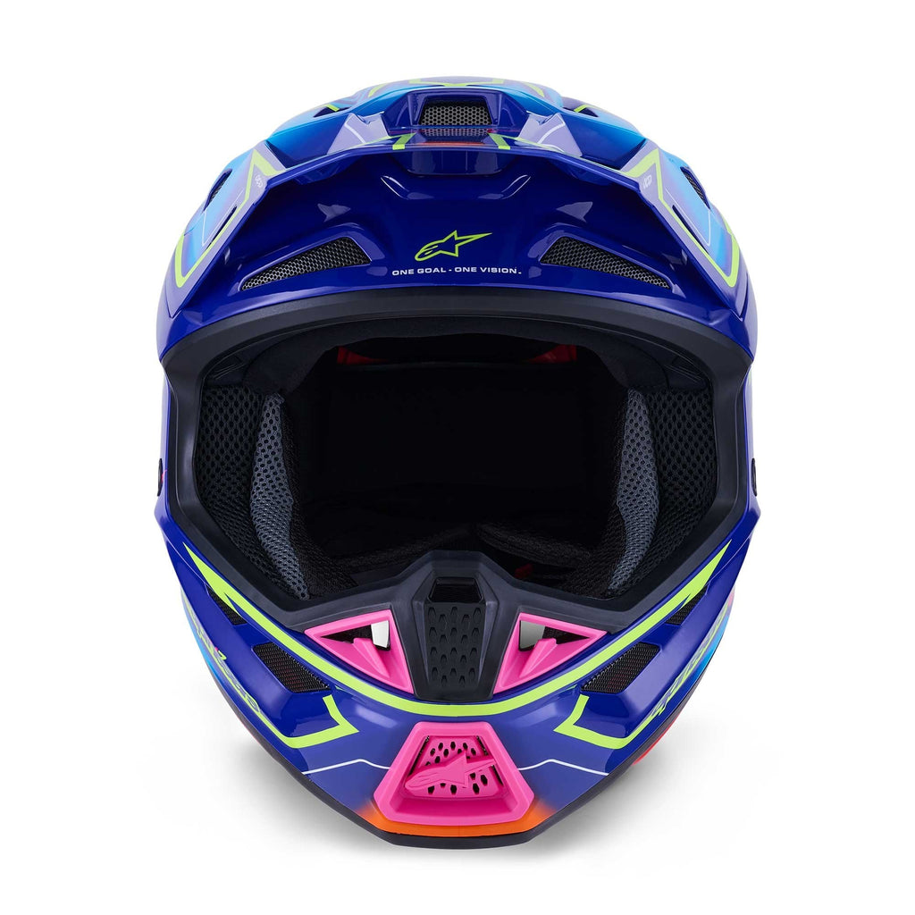 Alpinestars (MX26) MX Helmet - S-M7 CAST (Blue/Pink/Yellow Fluo Gloss)