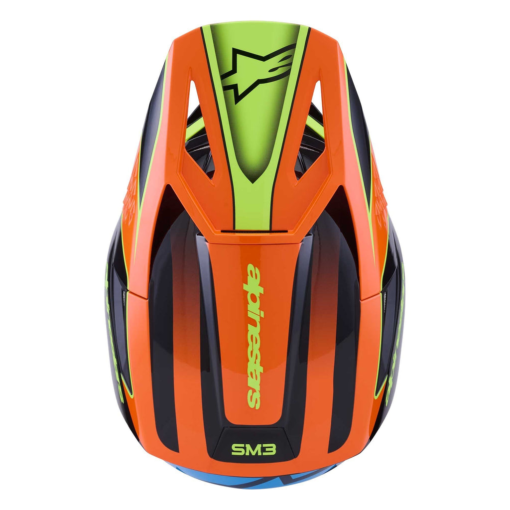 Alpinestars (SALE) MX Helmet - S-M3 FRAY (Black/Orange/Yellow Fluo Gloss)
