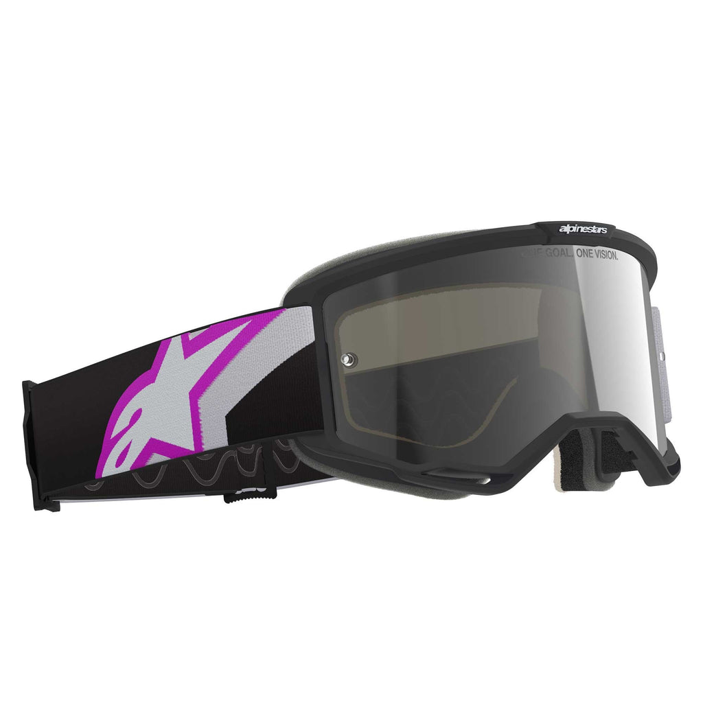 Alpinestars MX | MTB Vision 5 Goggles CORP (Light Grey/Purple) Mirror Silver Lens