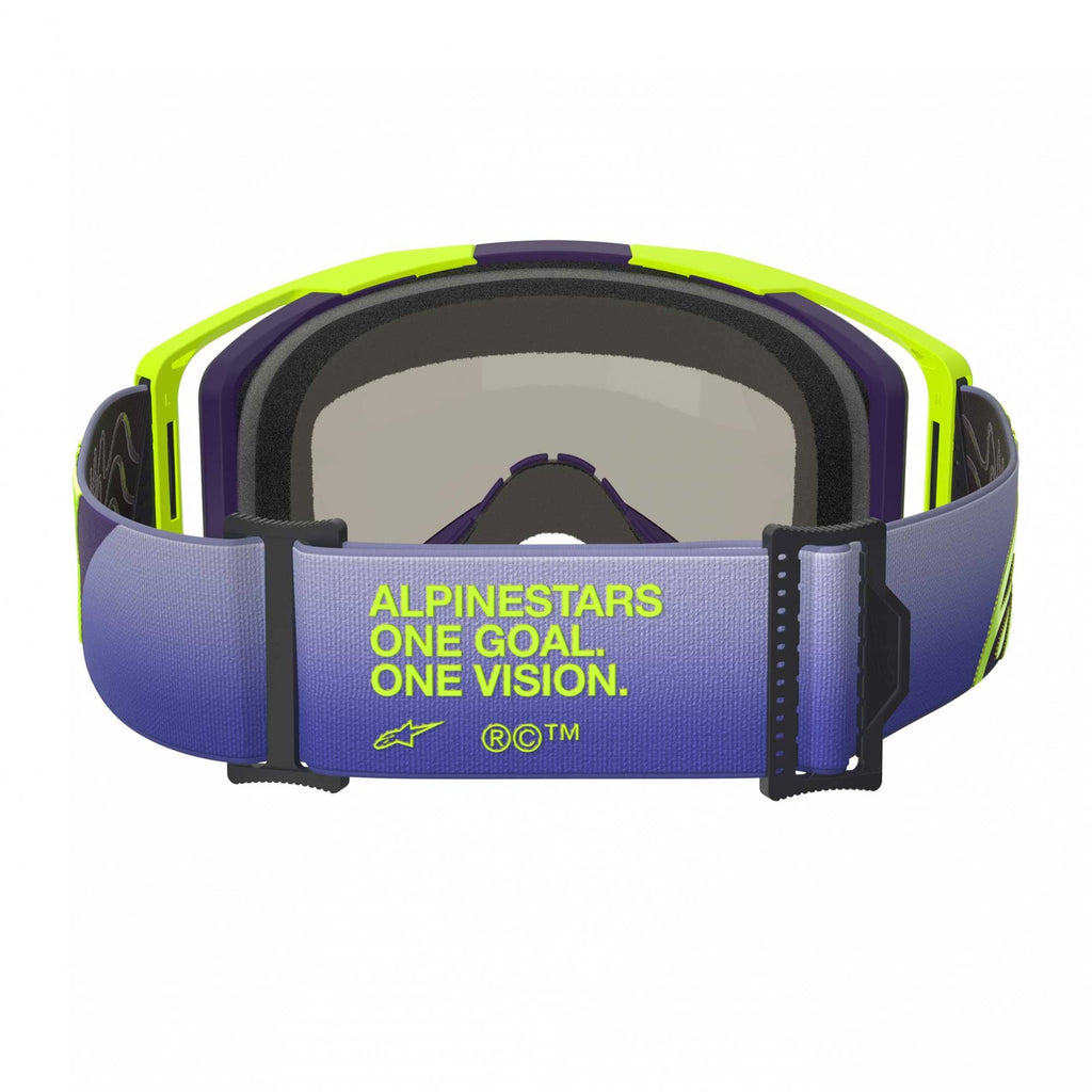Alpinestars MX | MTB Vision 8 Goggles CORP (Purple/Yellow Fluo) Mirror Blue Lens