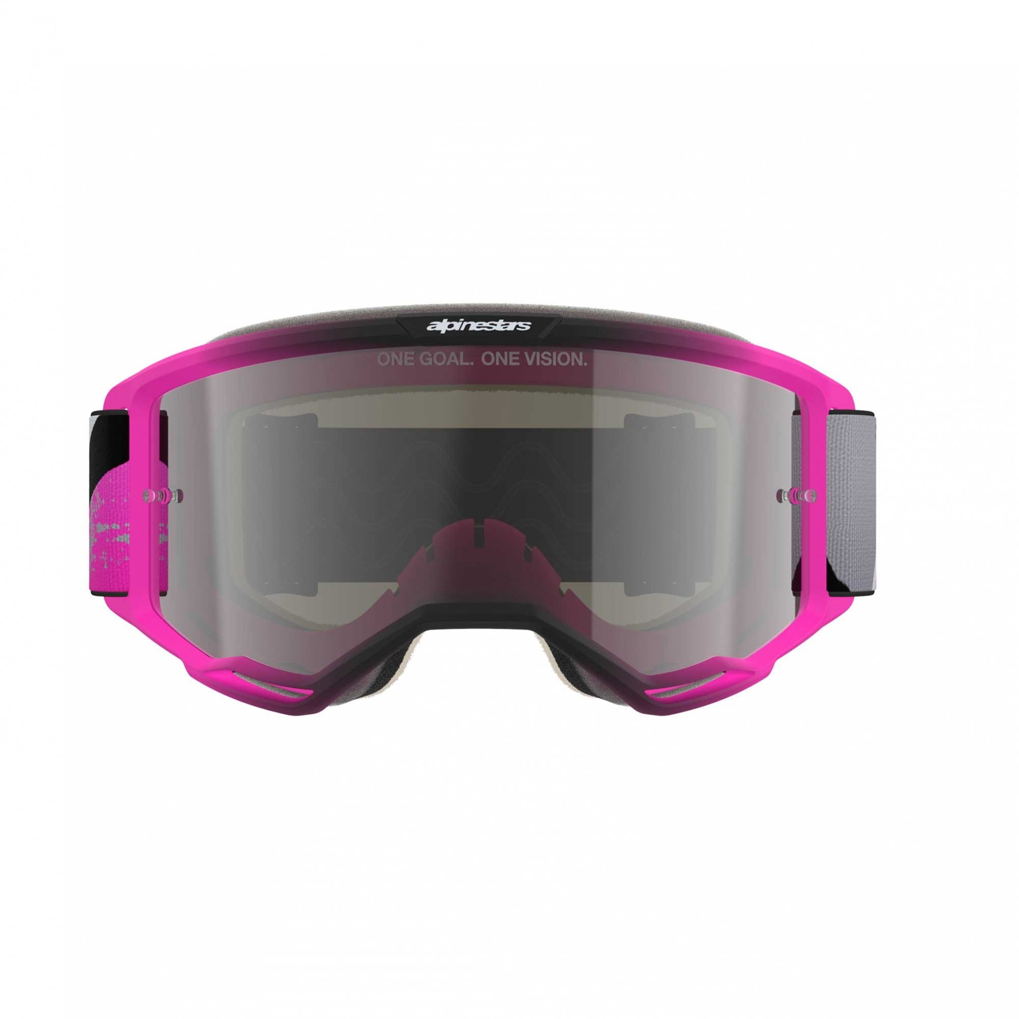 Alpinestars MX | MTB Vision 5 Goggles LAHND (Iron Pink Fluo) Mirror Silver Lens