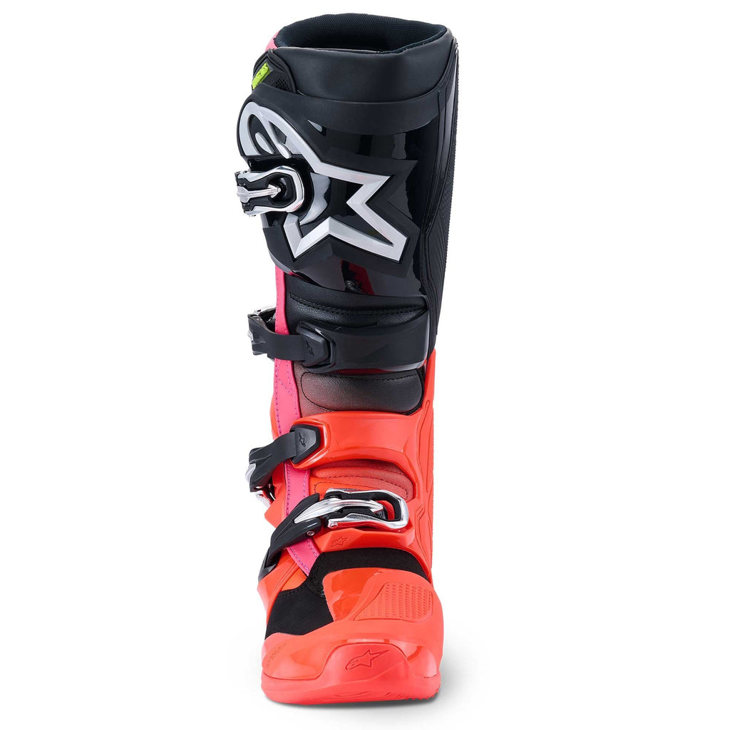 Alpinestars MX Boots - Tech 7 **NEW Model** (Black/Red Fluo/Pink Fluo)