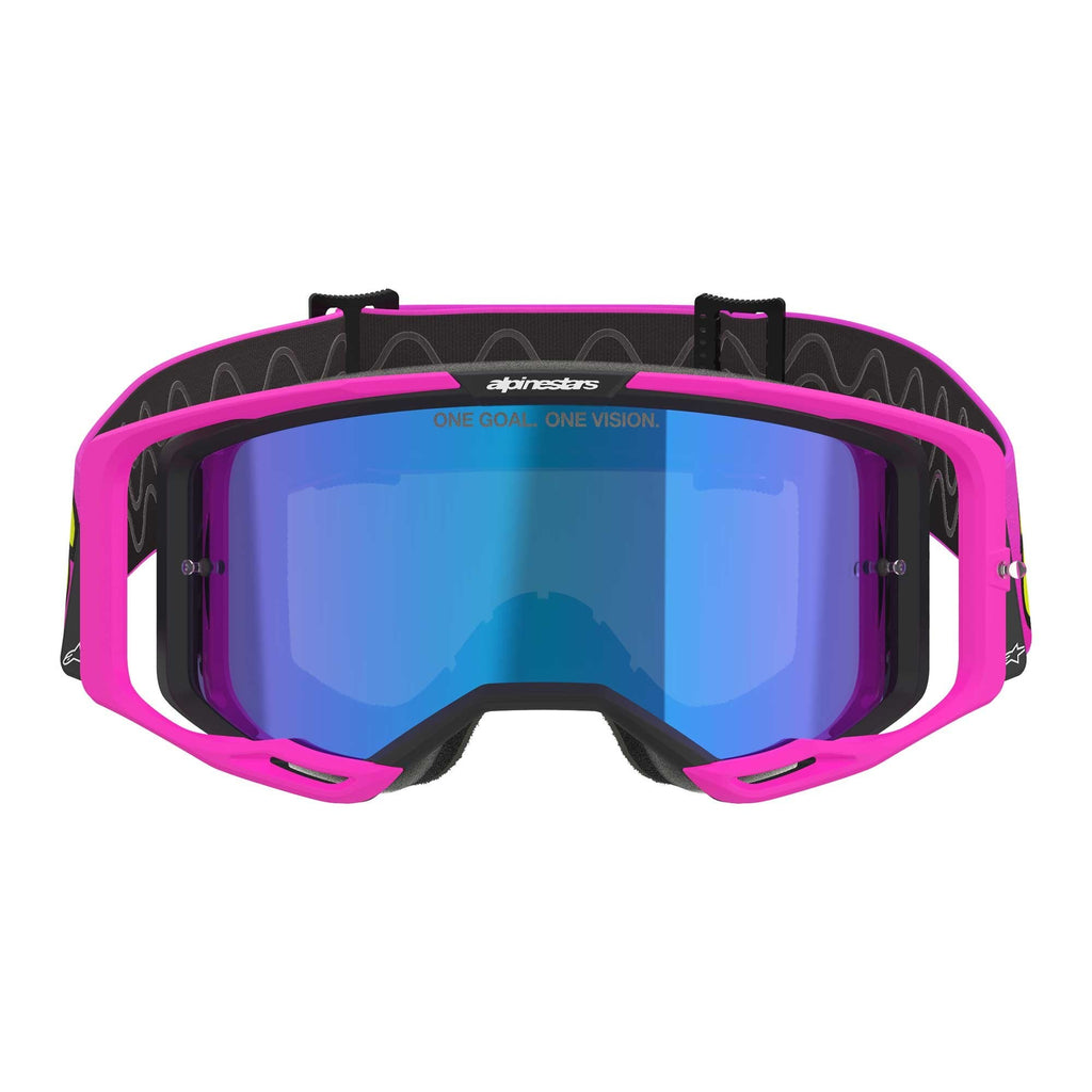 Alpinestars MX | MTB Vision 8 Goggles VISTA (Pink Fluo/Yellow Fluo) Mirror Blue Lens