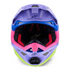 Alpinestars S-M10 Jett Lawrence MX | Enduro Helmet (Purple/Pink Fluo/Yellow Fluo Gloss)