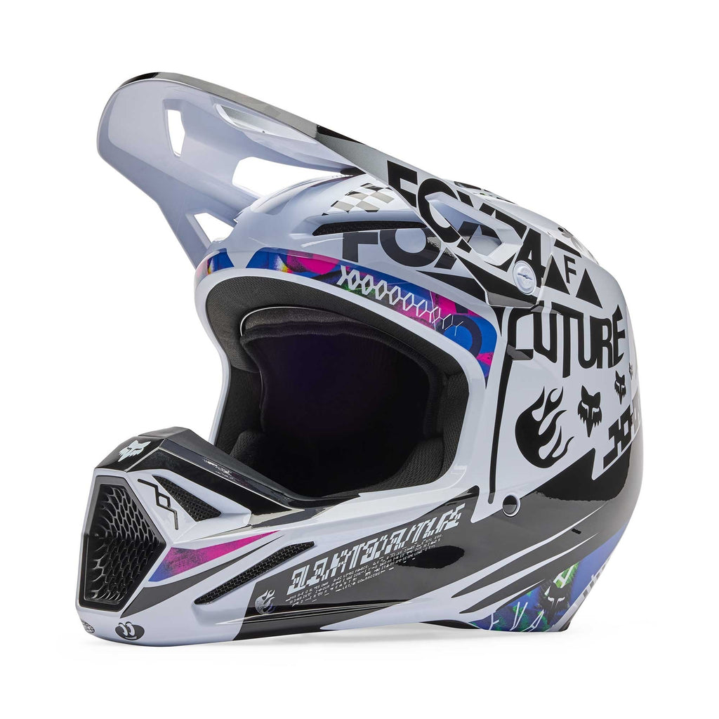 FOX Racing MX | Enduro Helmet - V1 IMAGE COSMO (White/Black)