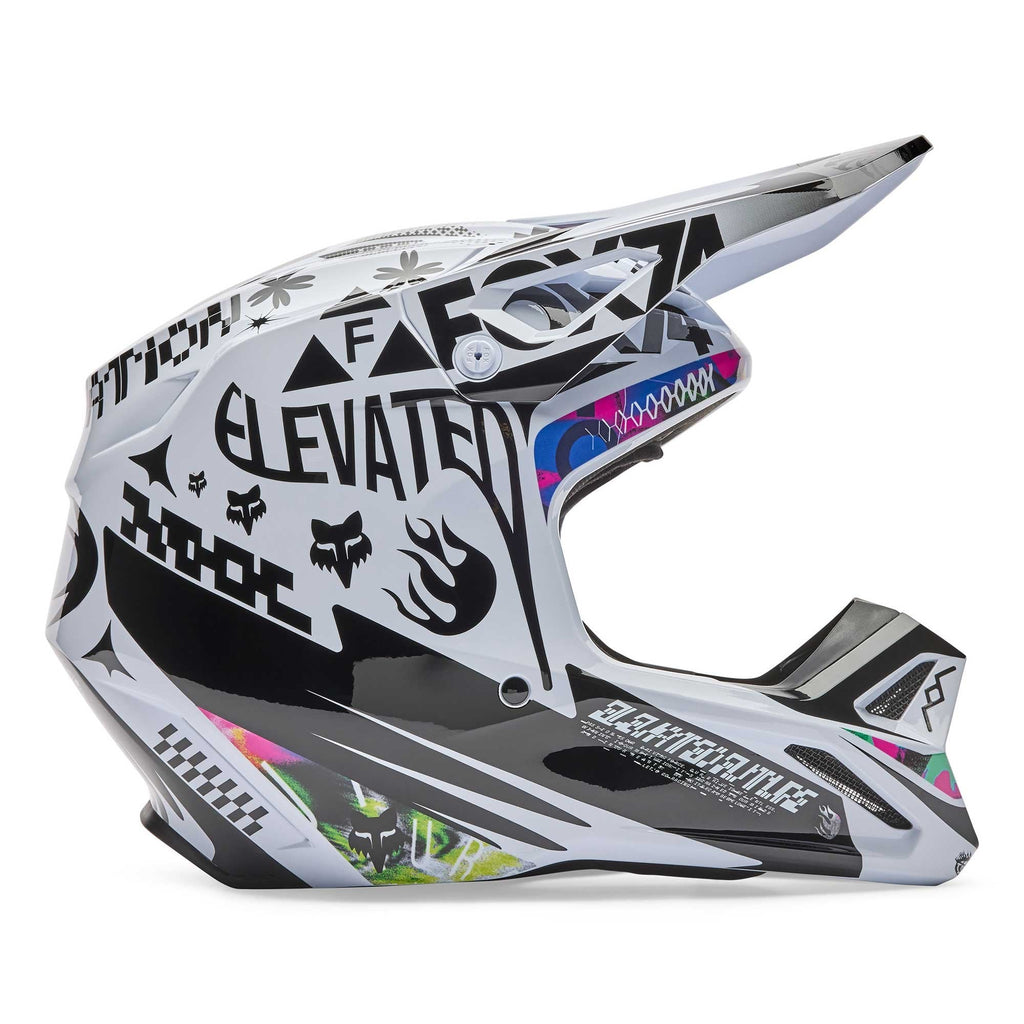 FOX Racing MX | Enduro Helmet - V1 IMAGE COSMO (White/Black)