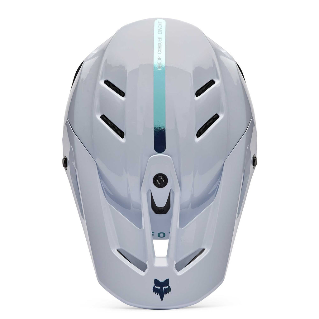 FOX Racing V3 RS Carbon GHOST MX | Enduro Helmet (White/Black)