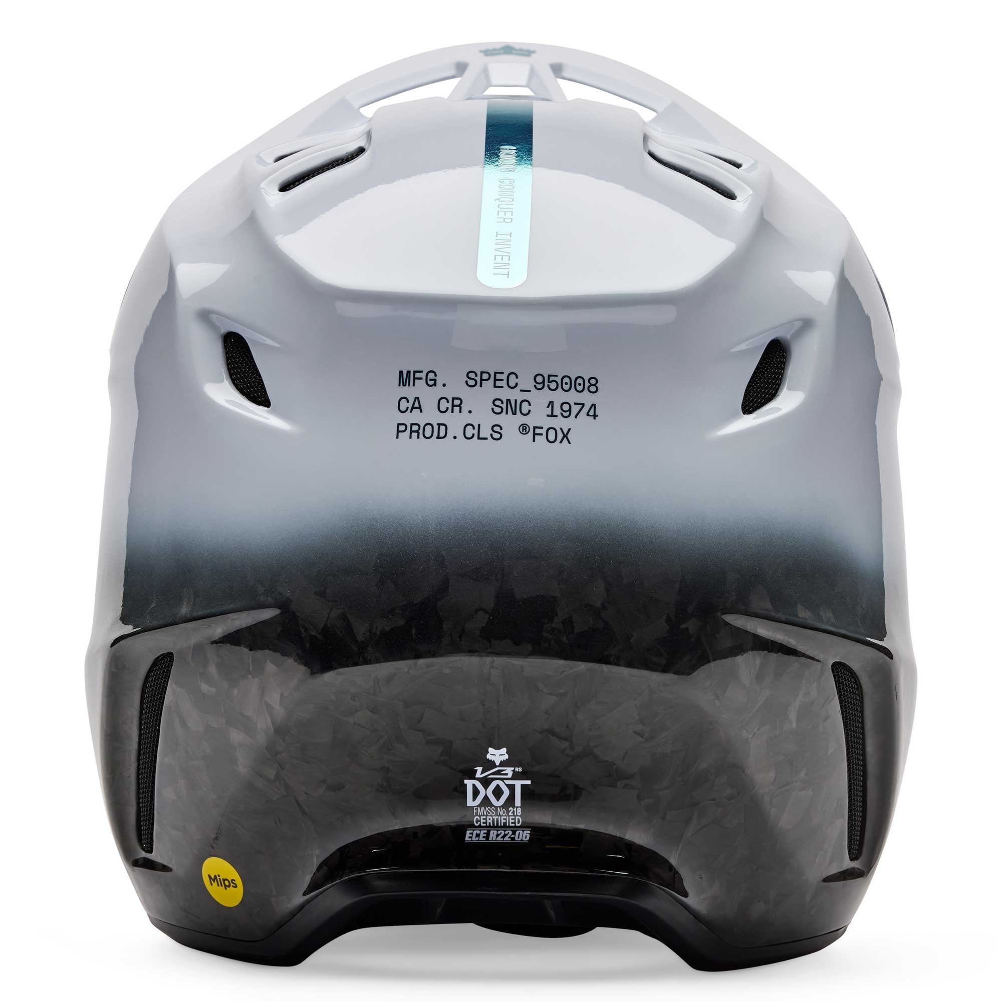FOX Racing MX | Enduro Helmet - V3 RS Carbon GHOST (White/Black)