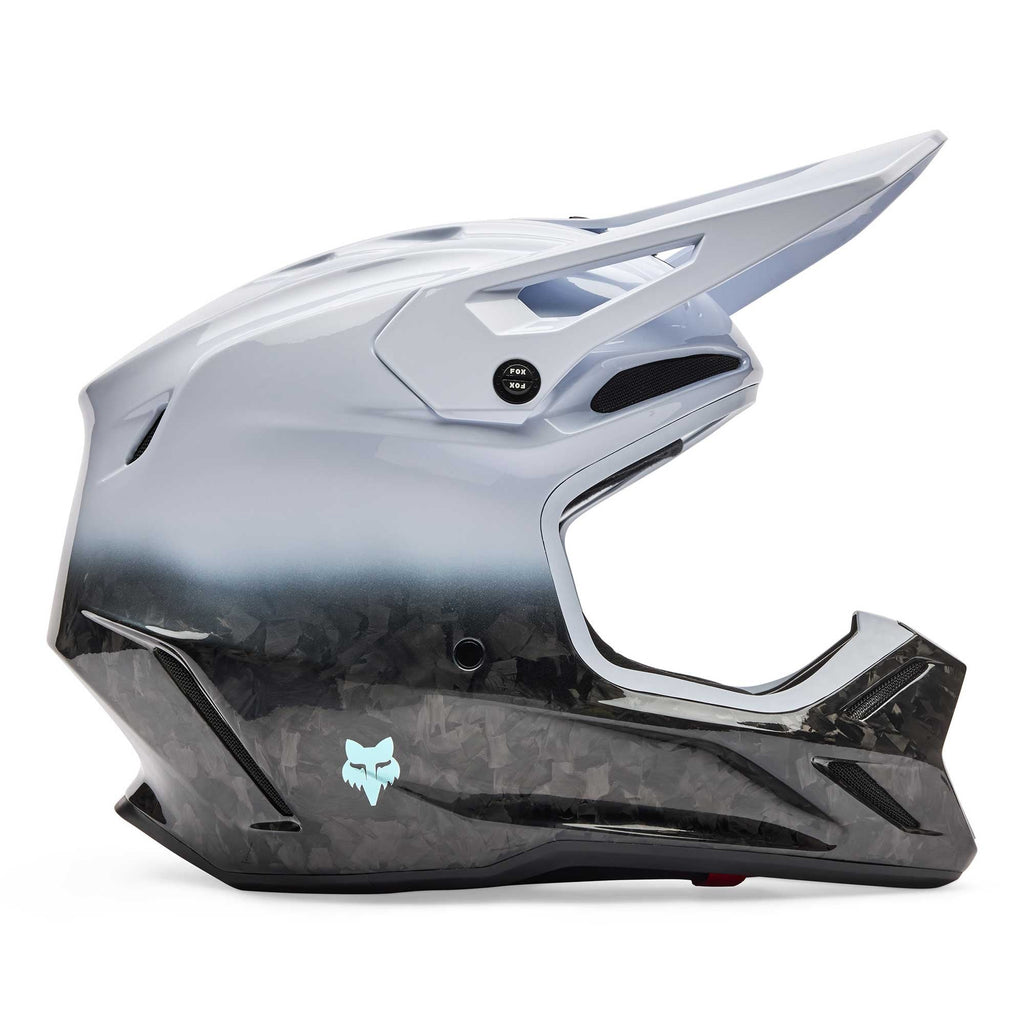 FOX Racing V3 RS Carbon GHOST MX | Enduro Helmet (White/Black)