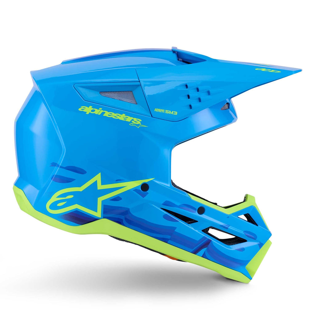 Alpinestars (SALE) MX Helmet - S-M3 FORCE (Cyan Gloss)