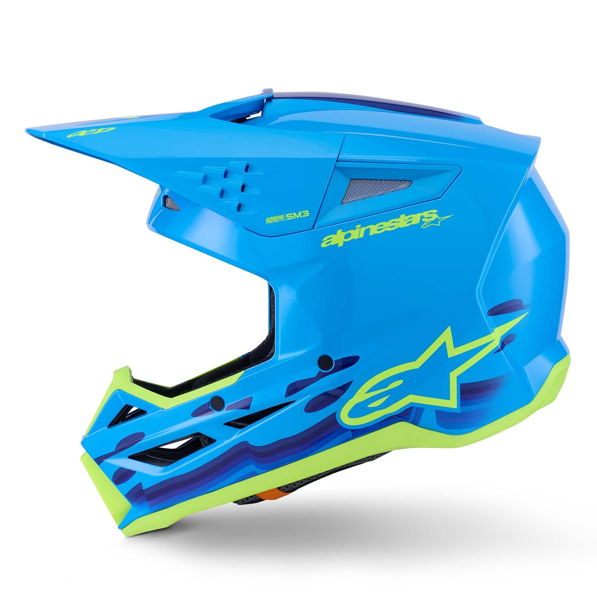 Alpinestars (SALE) MX Helmet - S-M3 FORCE (Cyan Gloss)