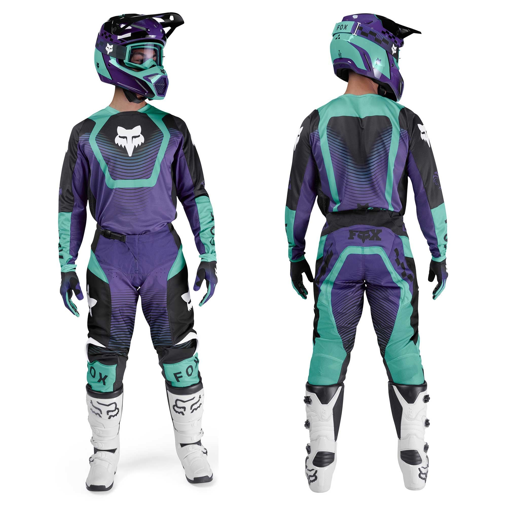 FOX Racing MX Jersey & Pant Kit Deal - 180 COLLECT (Grape/Teal/Black)