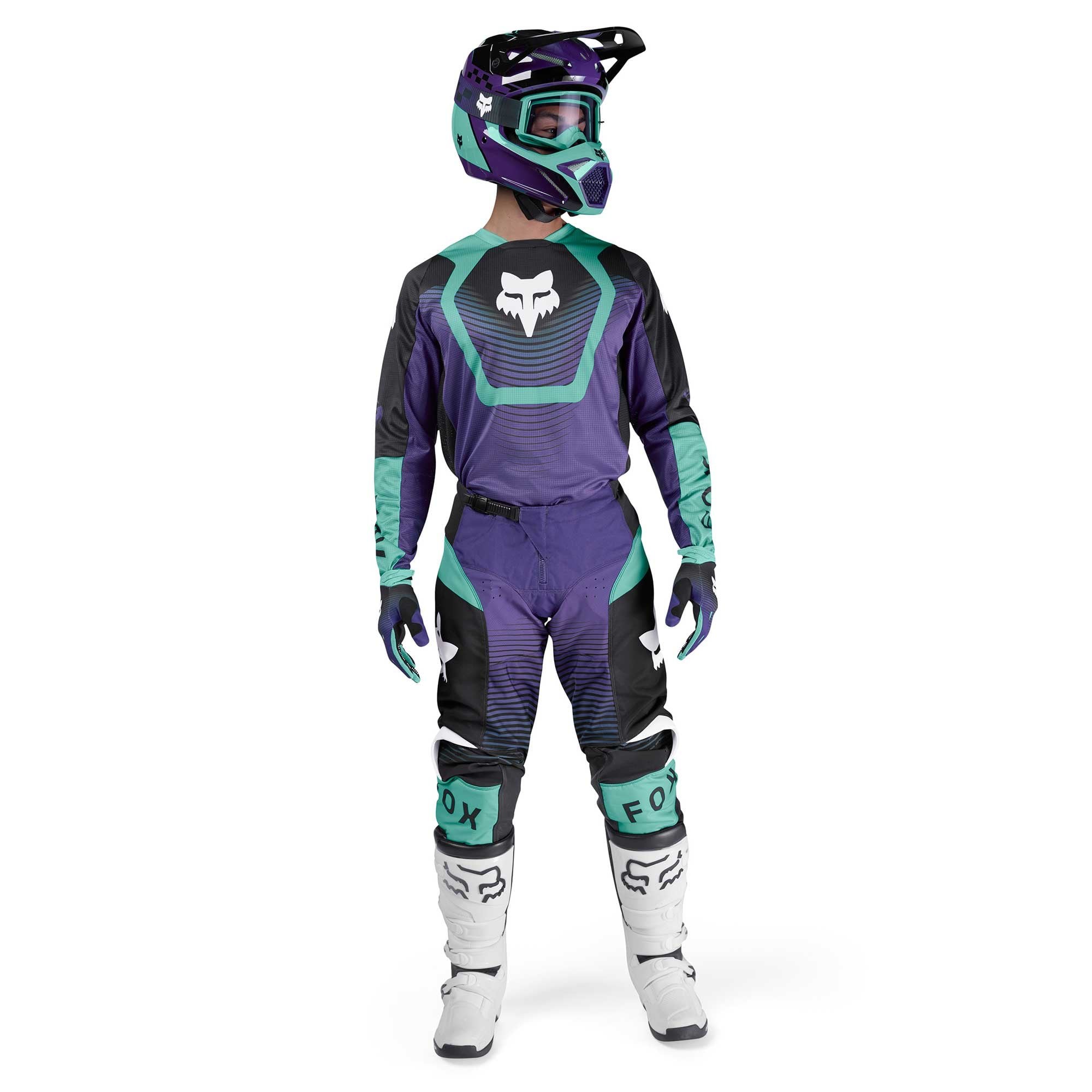 FOX Racing MX Jersey & Pant Kit Deal - 180 COLLECT (Grape/Teal/Black)