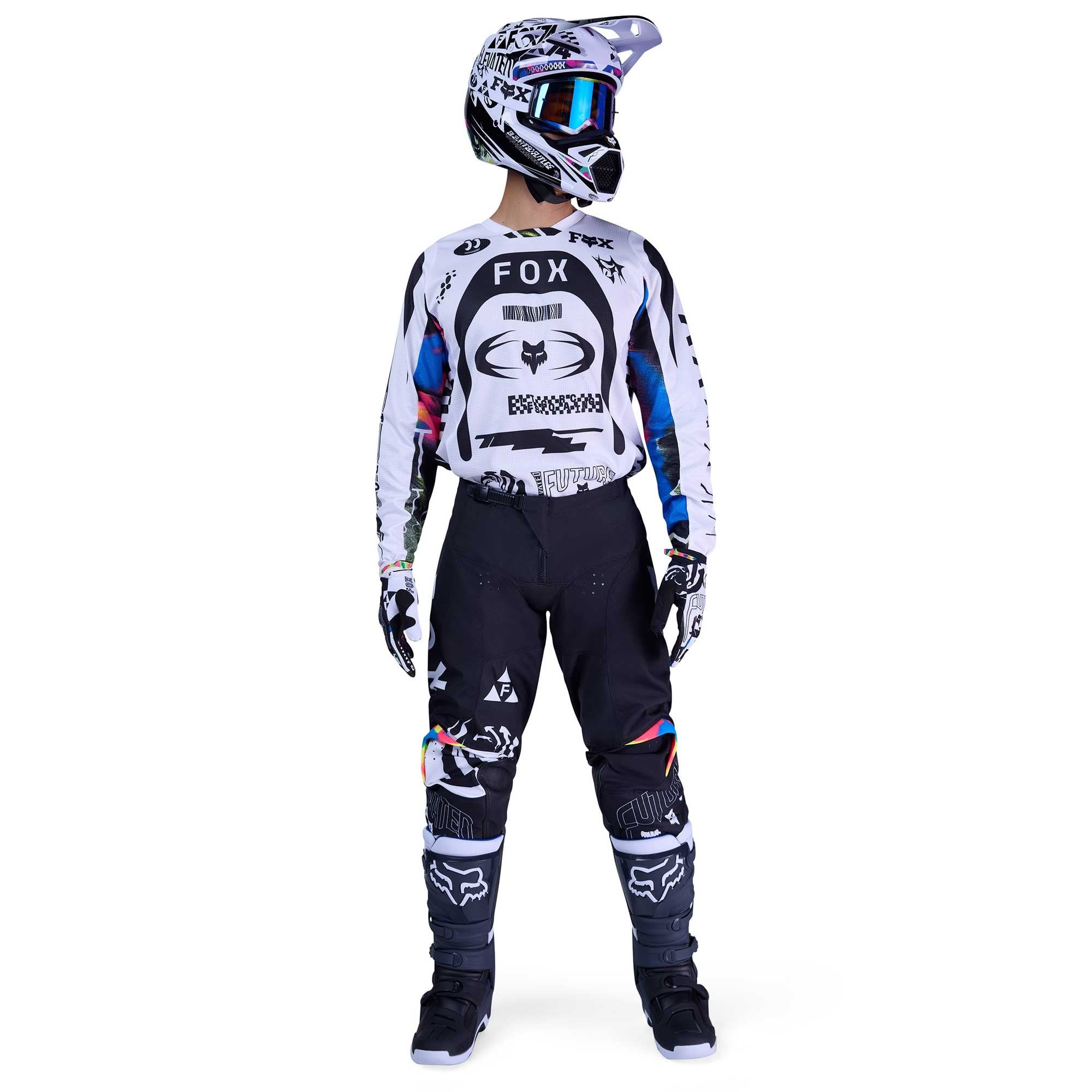 FOX Racing MX Jersey & Pant Kit Deal - 180 IMAGE COSMO (White/Black)