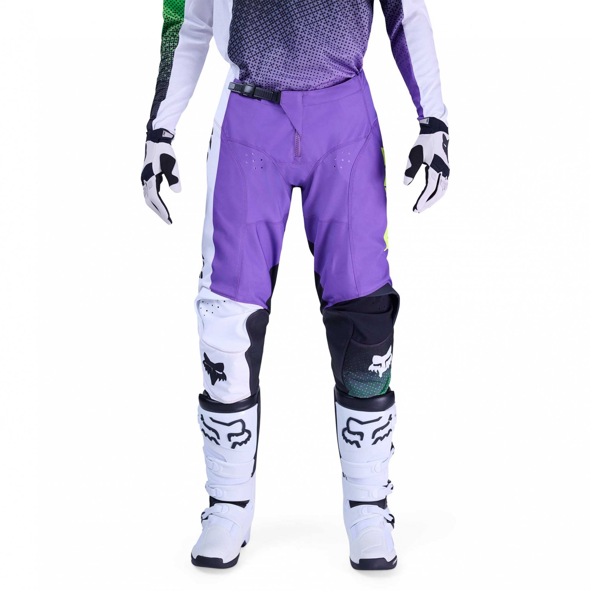 FOX (2026) MX Jersey & Pant Kit Deal - 180 KAWASAKI (Purple/White/Green)