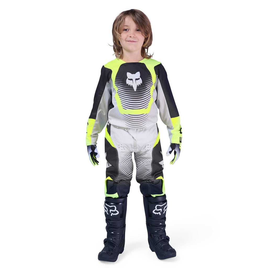 FOX Racing Youth MX Jersey & Pant Kit Deal - 180 COLLECT (Grey/Flo Yellow/Black)