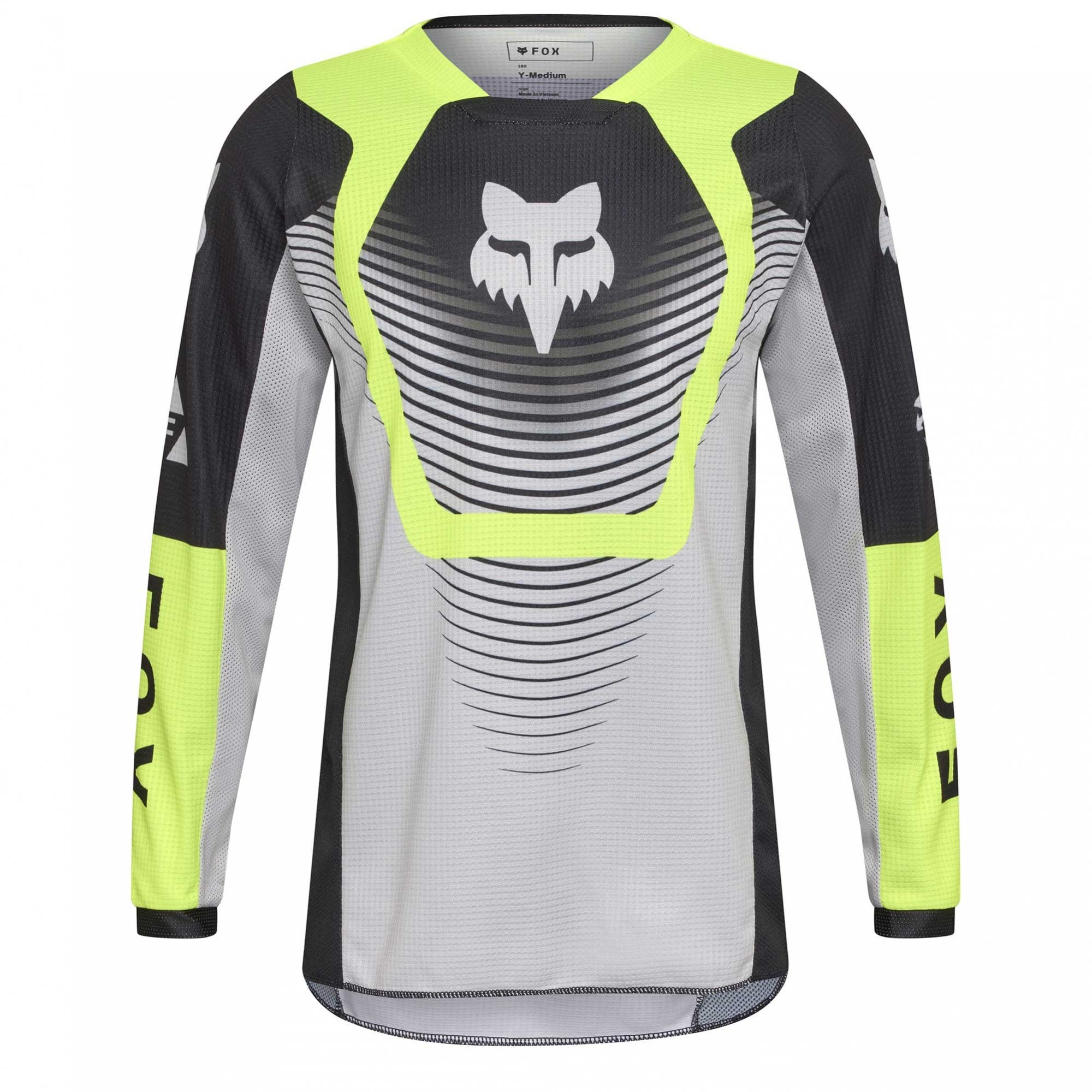 FOX Racing Youth MX Jersey & Pant Kit Deal - 180 COLLECT (Grey/Flo Yellow/Black)