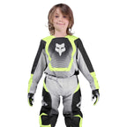 FOX Racing Youth MX Jersey & Pant Kit Deal - 180 COLLECT (Grey/Flo Yellow/Black)