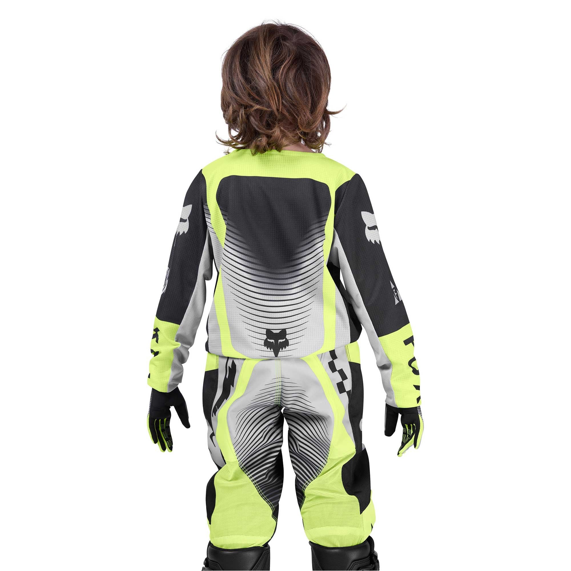 FOX Racing Youth MX Jersey & Pant Kit Deal - 180 COLLECT (Grey/Flo Yellow/Black)