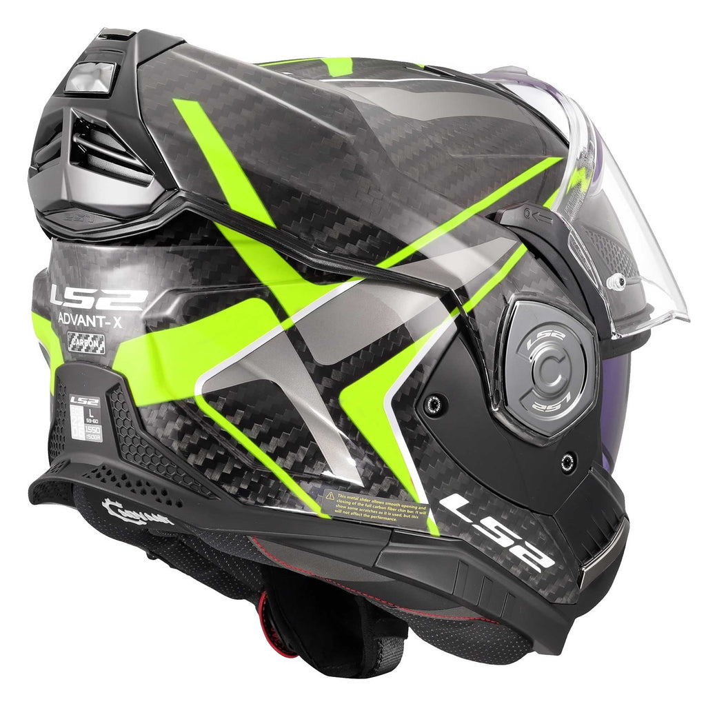 LS2 Motorcycle Touring Flip Over Helmet - FF901 Advant X - C Future (Hi Vis Yellow)
