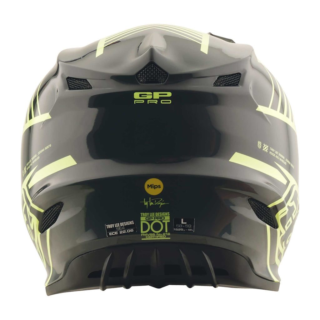 Troy Lee Motocross Youth Helmet - GP Pro MIPS SEGMENT (Glo Yellow)