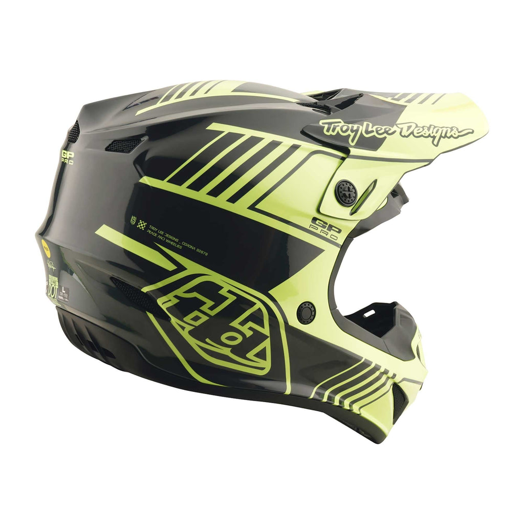 Troy Lee Motocross Helmet - GP Pro MIPS - SEGMENT (Glo Yellow/Black)