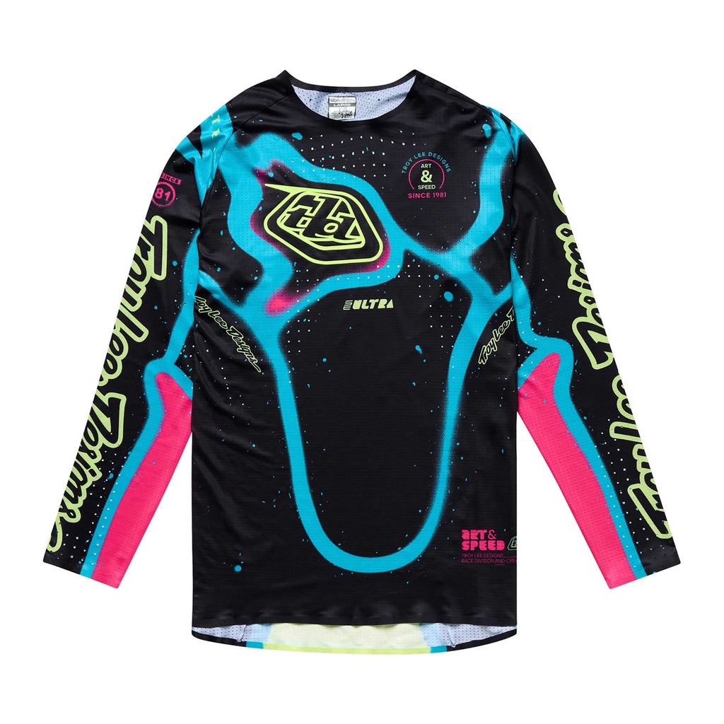 Troy Lee Motocross Jersey & Pant Kit - SE Ultra MEMBRANE (Black/Teal/Pink/Glow Yellow)