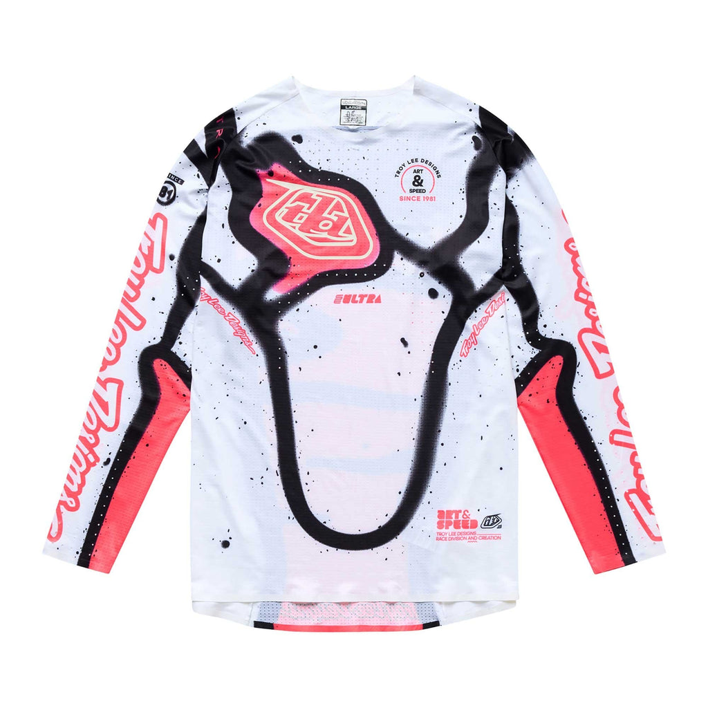 Troy Lee Motocross Jersey & Pant Kit - SE Ultra MEMBRANE (White/Black/Infra Red)