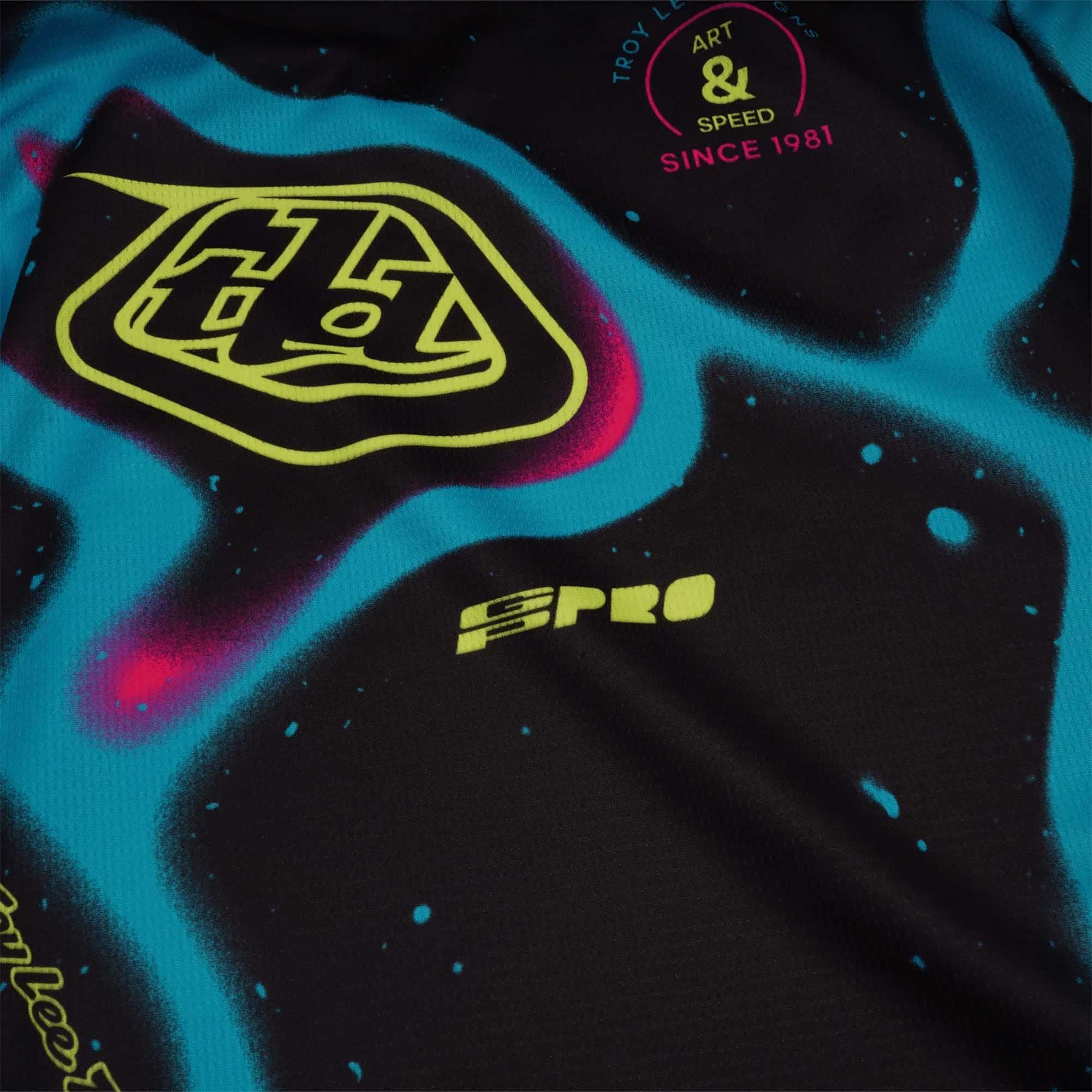 Troy Lee Motocross Kids | Youth Jersey & Pant Kit - GP Pro MEMBRANE (Black/Teal/Pink/Glo Yellow)