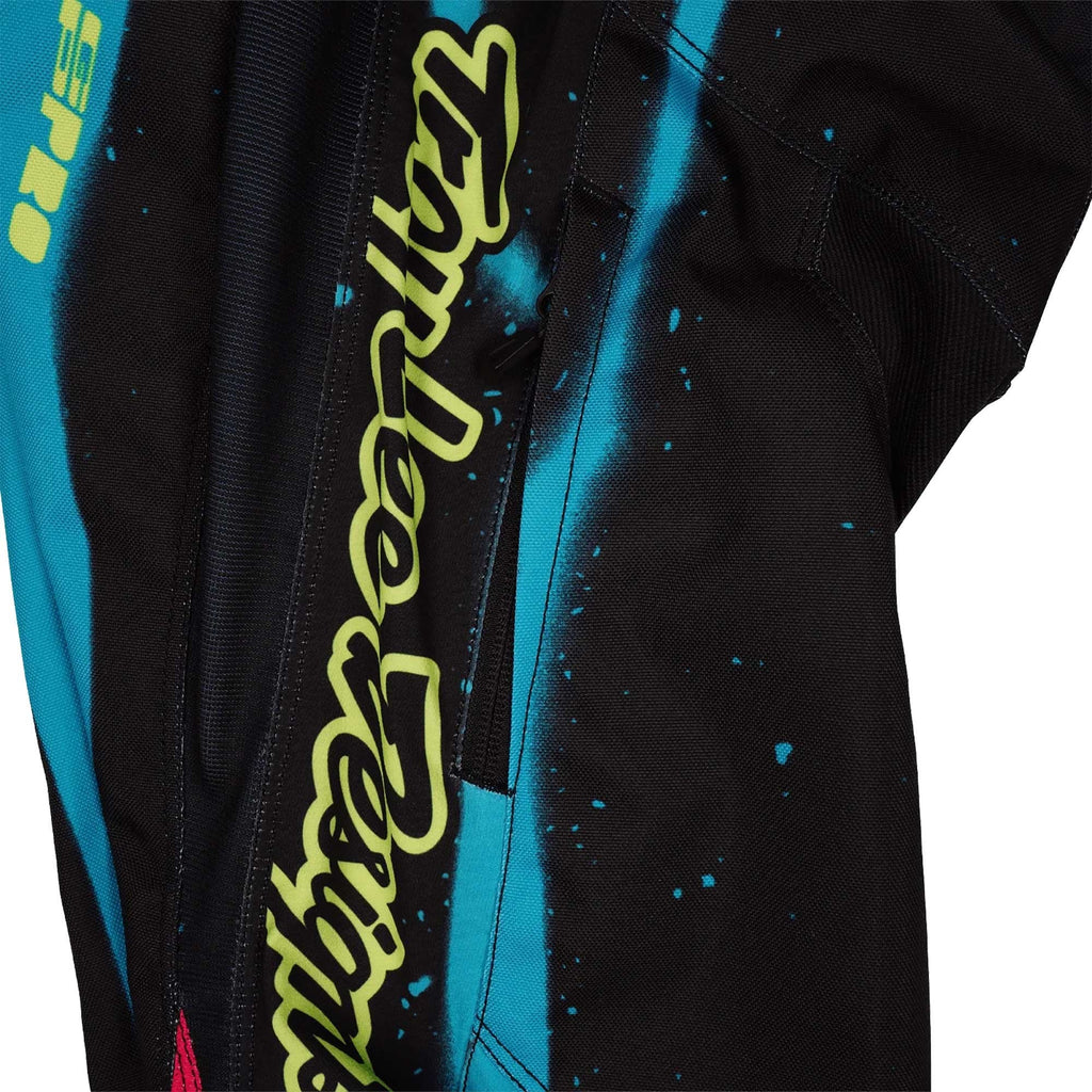 Troy Lee Motocross Kids | Youth Jersey & Pant Kit - GP Pro MEMBRANE (Black/Teal/Pink/Glo Yellow)