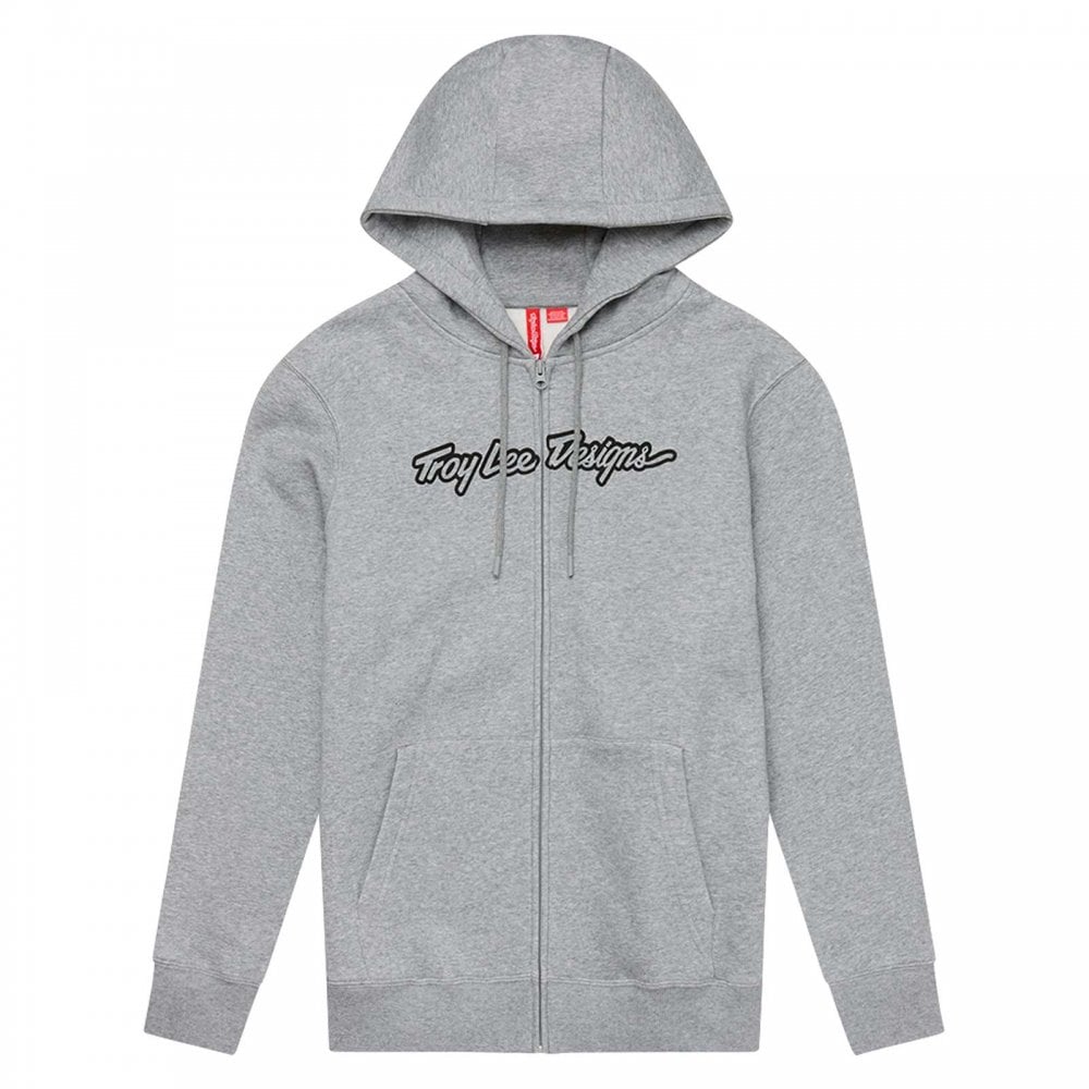 Troy Lee Designs Zip Up Hoodie - SIGNATURE (Grey Heather)