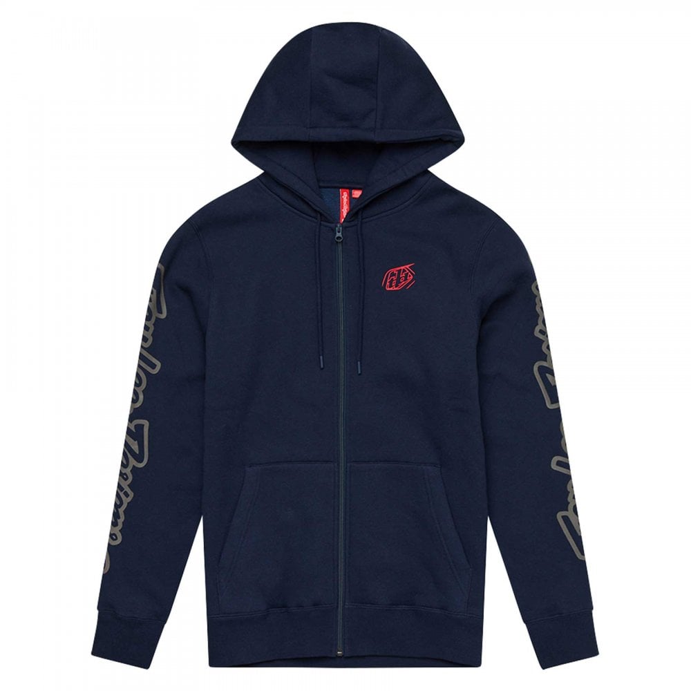 Troy Lee Designs Zip Up Hoodie - BRANDED (Navy)