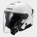 LS2 Motorcycle Open Face Helmet - OF618 VERSO II Solid (White)