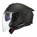 LS2 Motorcycle Open Face Helmet - OF618 VERSO II Solid (Matt Black)