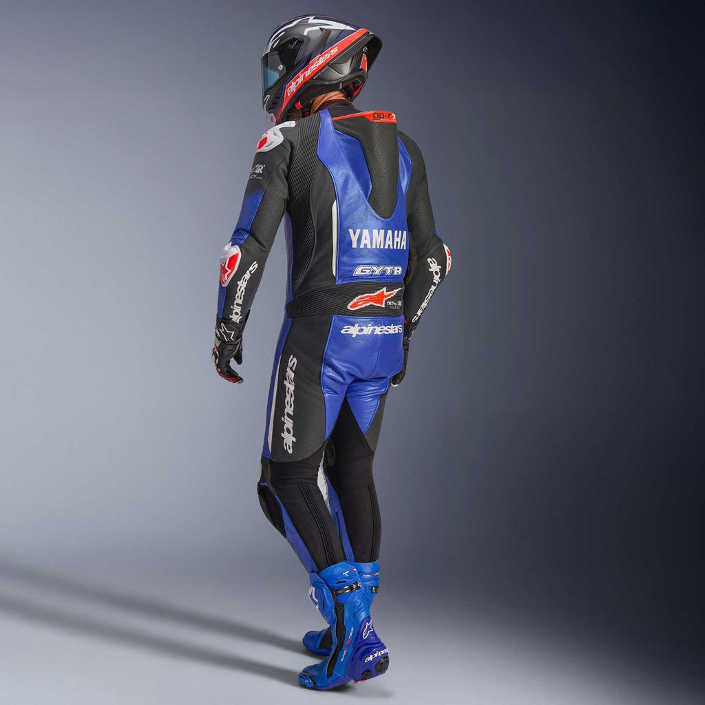 Alpinestars (Yamaha) GP-R7 Leather Race 1pc Suit (Metallic Blue/Black/White/Red Fluo)