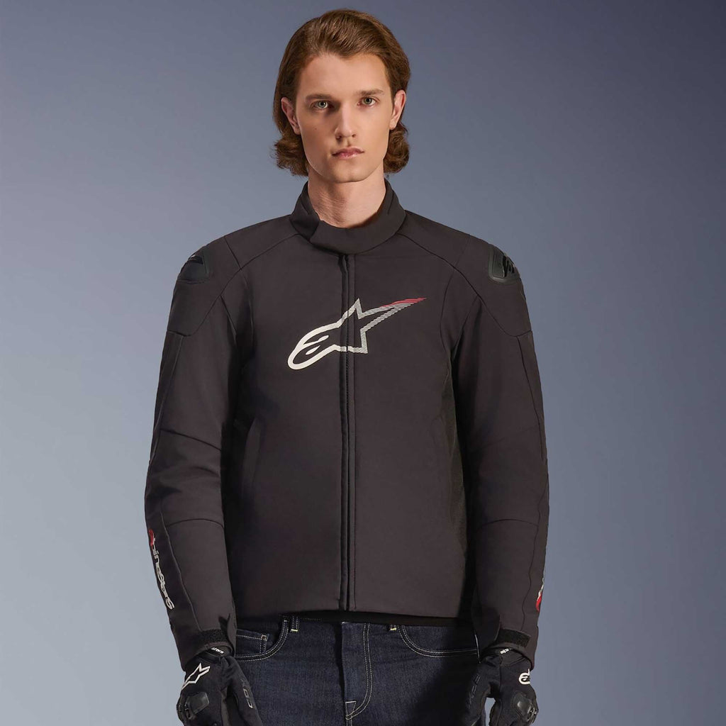 Alpinestars SMX WP Motorcycle Sports Textile Jacket (Black/White/Bright Red)
