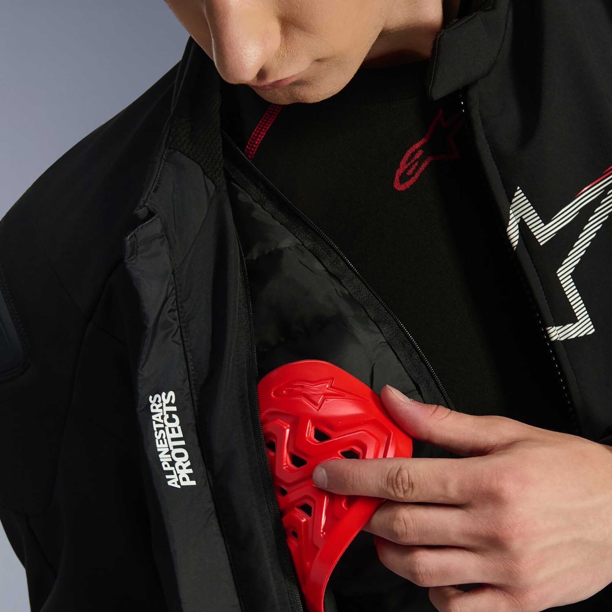 Alpinestars SMX WP Motorcycle Sports Textile Jacket (Black/White/Bright Red)