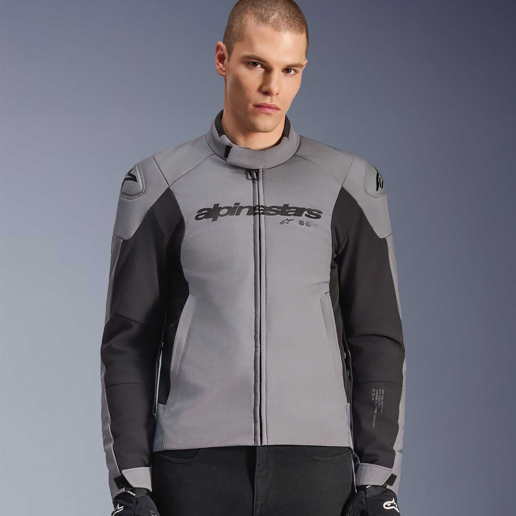 Alpinestars SMX WP Motorcycle Sports Textile Jacket (Dark Grey/Black)