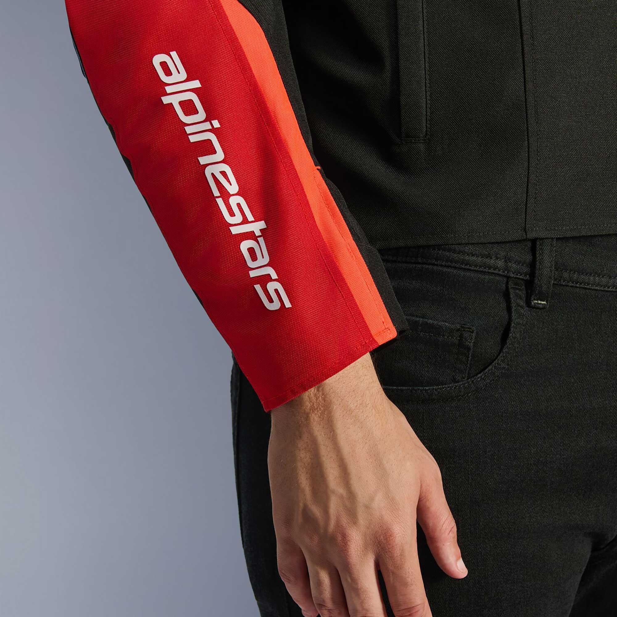 Alpinestars T-SPS V2 WP Motorcycle Sports Textile Jacket (Black/Red/Red Fluo)