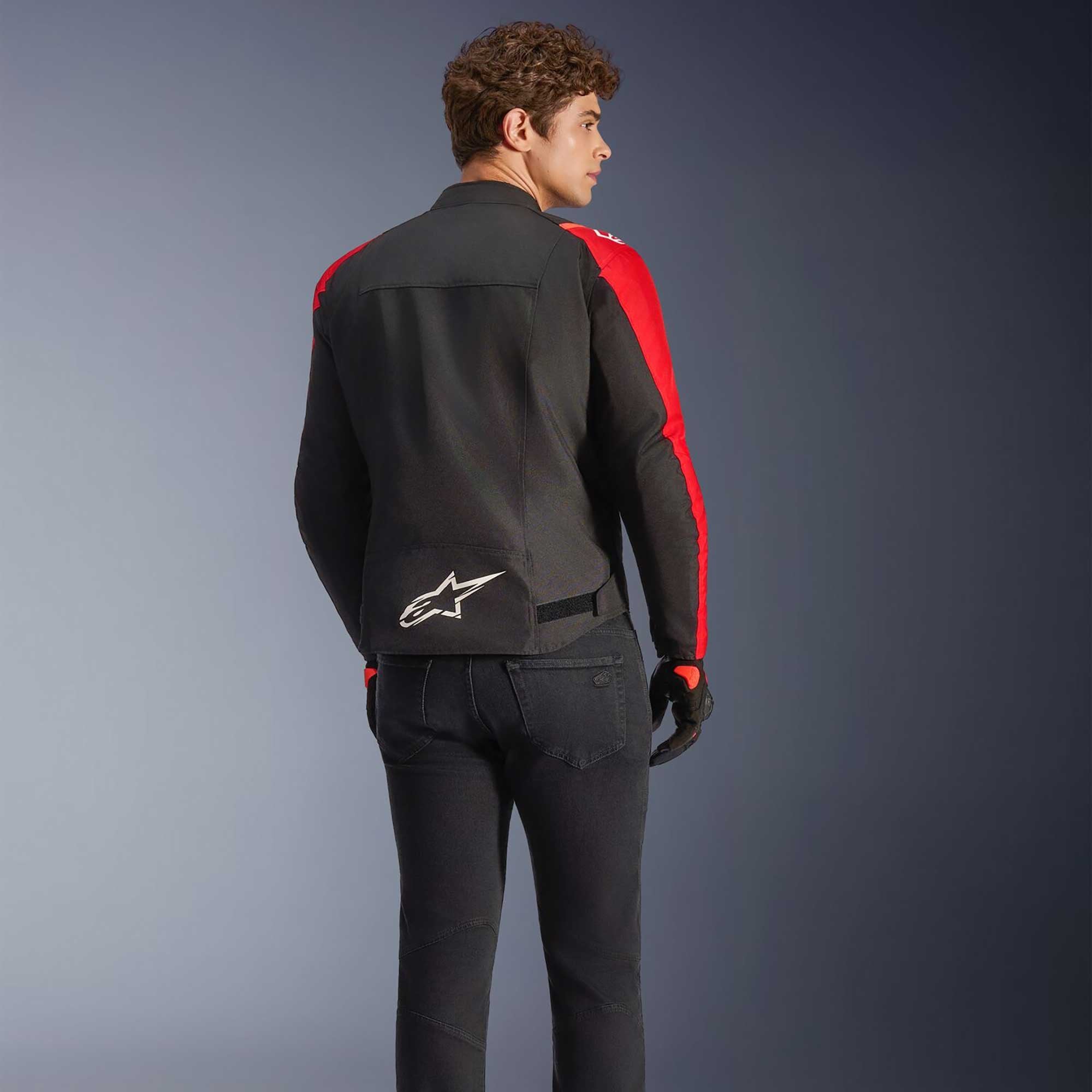 Alpinestars T-SPS V2 WP Motorcycle Sports Textile Jacket (Black/Red/Red Fluo)