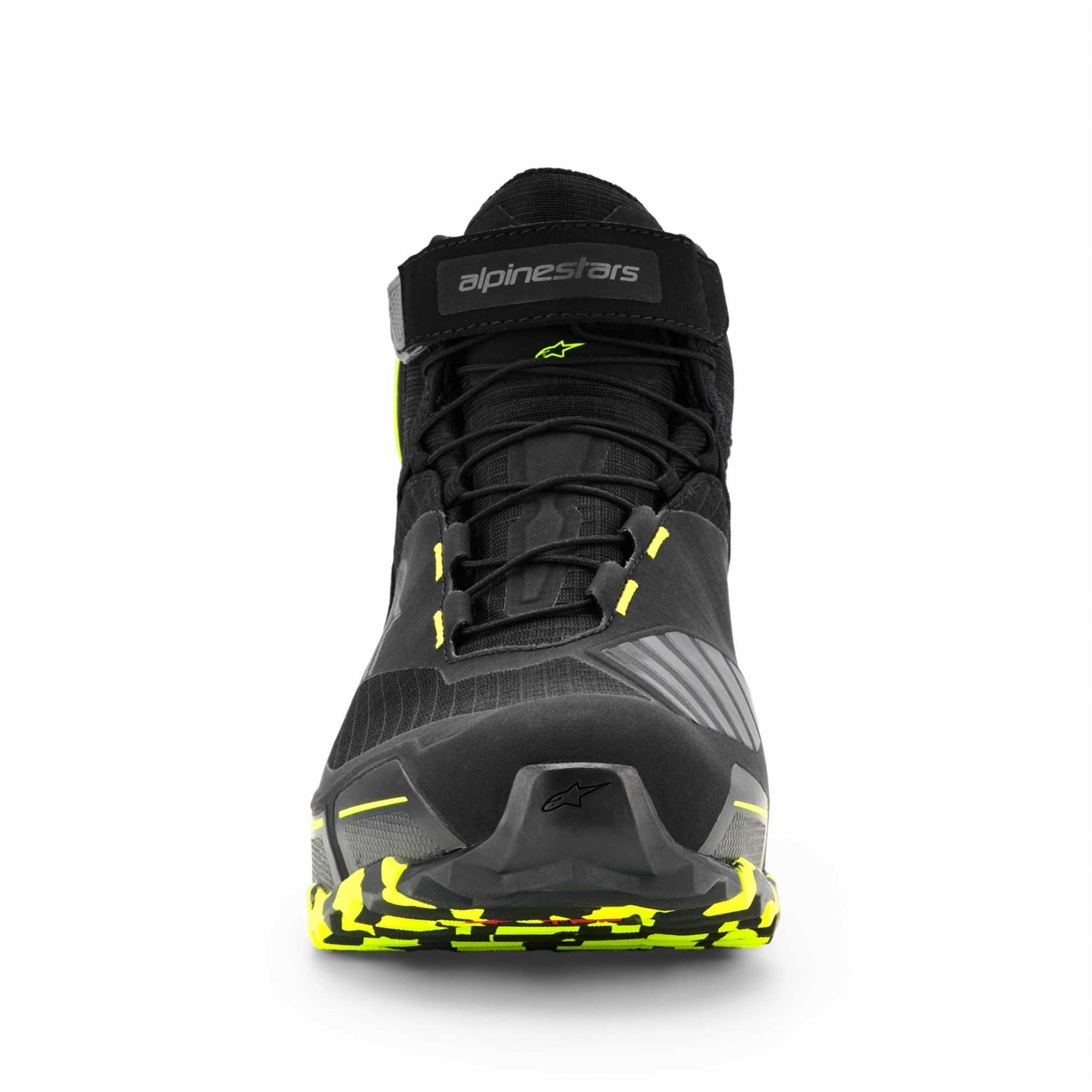 Alpinestars CR-X Drystar Waterproof Motorcycle Adventure Riding Shoes (Black/Dark Grey/Yellow Fluo)